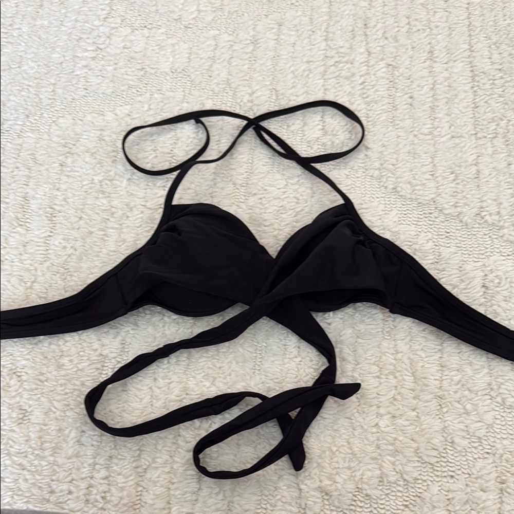 Victoria’s Secret Black Halter Bikini Top